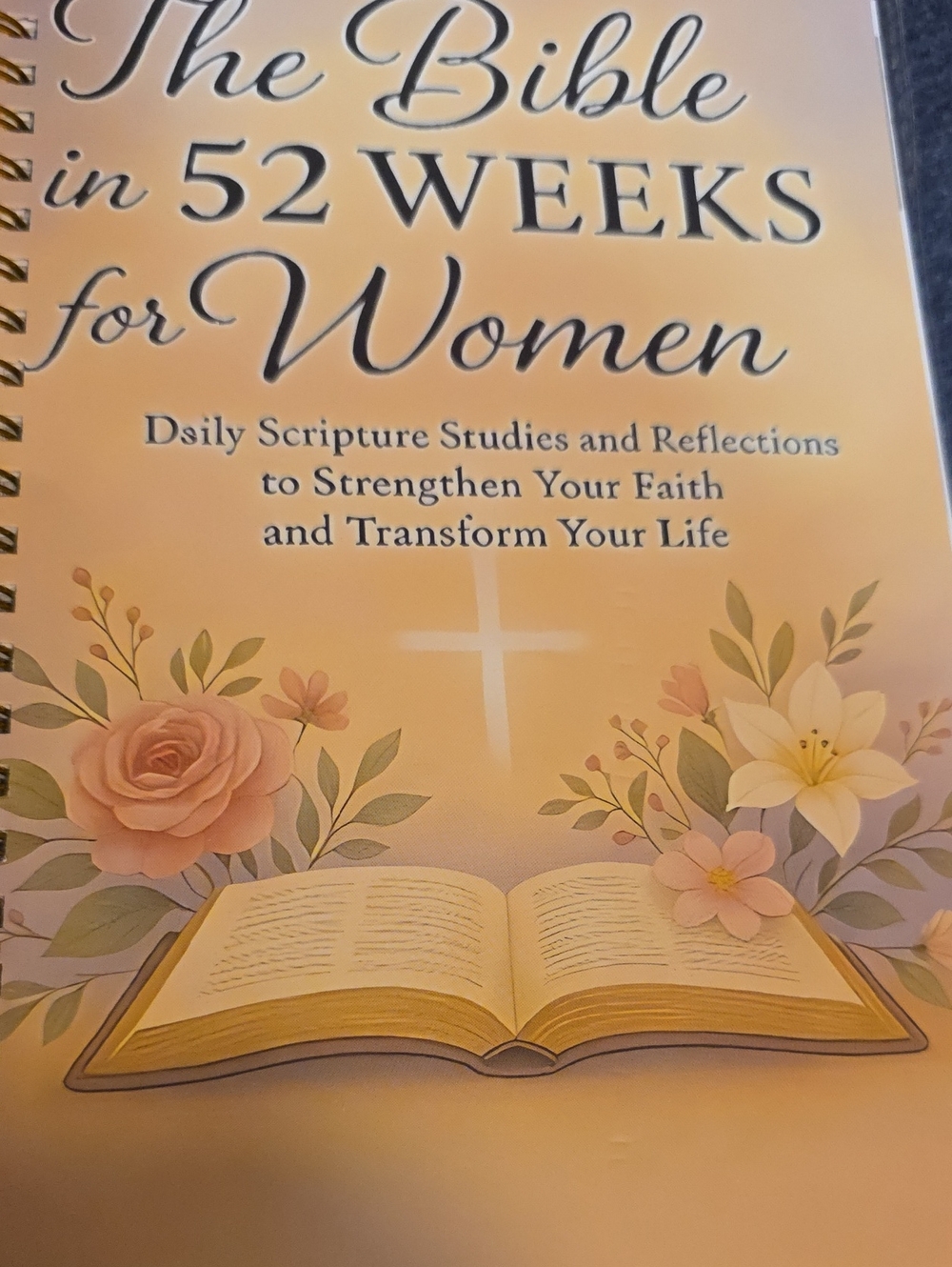 Source Unknown Yellow & Pink 'The Bible in 52 Weeks for Women' Spiral Journal